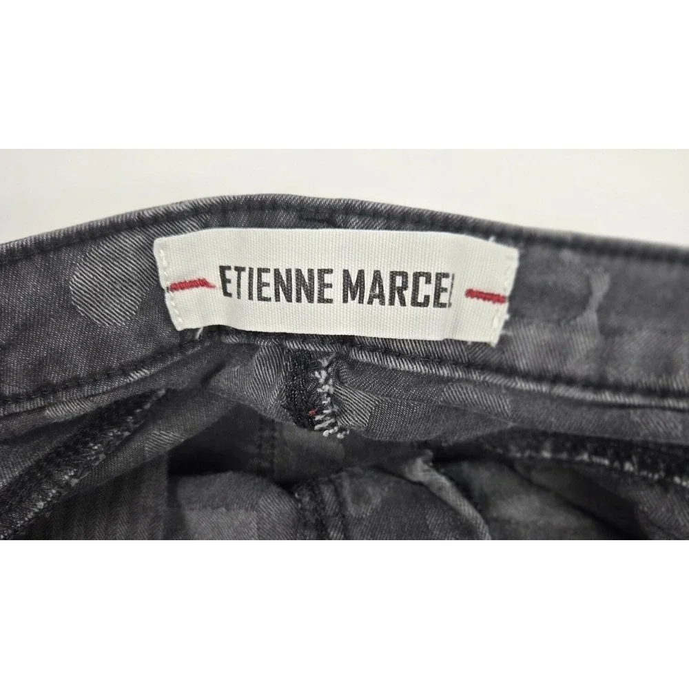 Etienne Marcel Gray Camo Skinny Jeans Women W28 L27 Low Rise‎ Stretch Denim